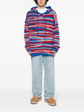 ERL striped intarsia-knit hoodie