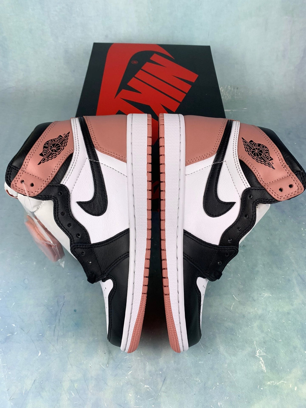 Air Jordan 1 High Rust Pink Dusty Pink Toe 861428-101 Unisex Sneakers