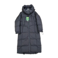 New Balance Long Puffer Coat with Adjustable Hood – Black