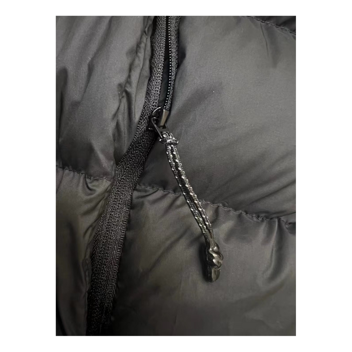 Moncler Black Snap-Front Down Jacket with Vertical Logo