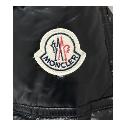 Moncler Black Narrow-Quilt Long Down Coat with Fur-Trim Hood