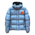 Moncler Oversized Hooded Down Jacket with Chest Badge