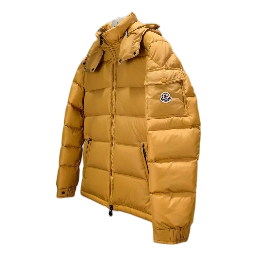 Moncler Maya Yellow Hooded Down Jacket