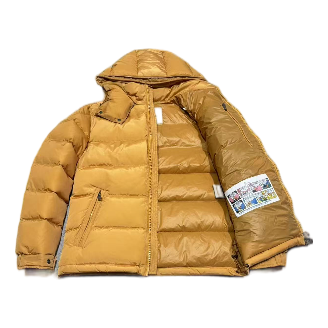 Moncler Maya Yellow Hooded Down Jacket