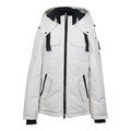 Moose Knuckles Hooded Down Parka with Color-Block Pockets