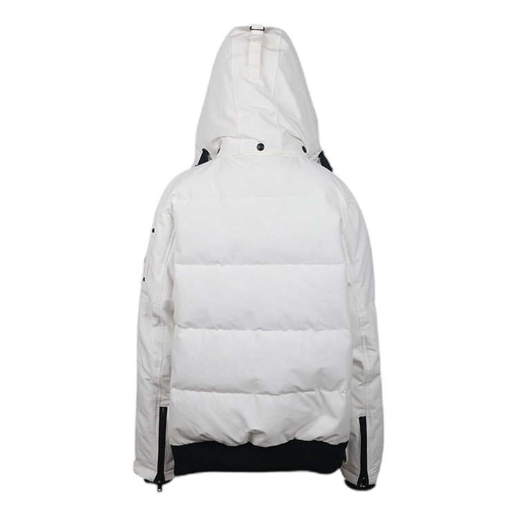 Moose Knuckles Hooded Down Parka with Color-Block Pockets