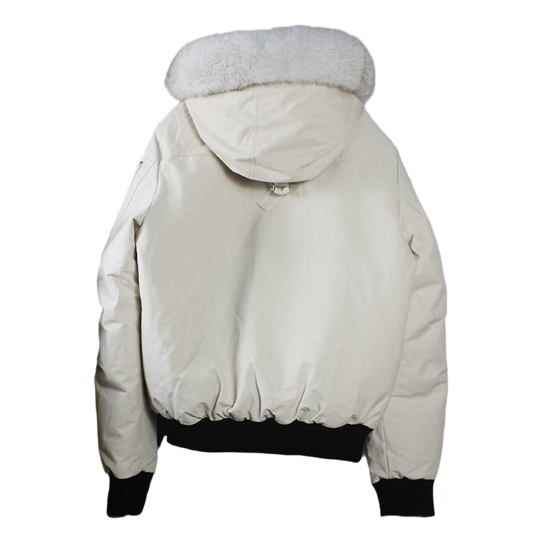 Moose Knuckles Ballistic Fur-Trim Cropped Down Bomber Jacket