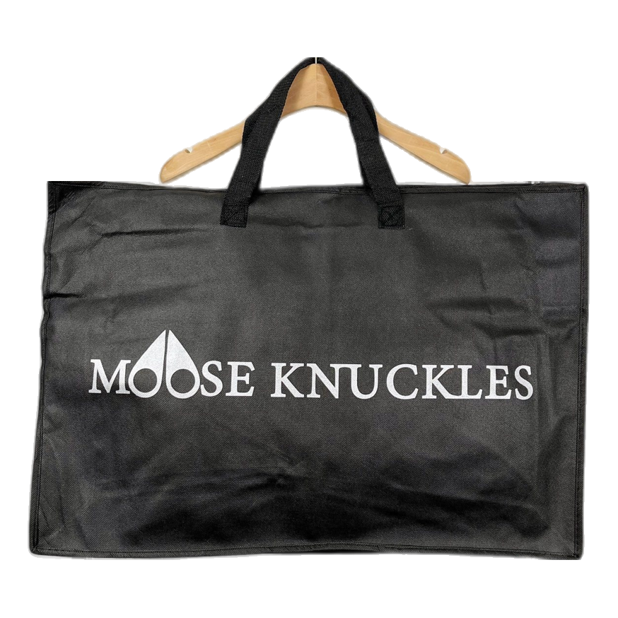 Moose Knuckles Gold 3Q Black Down Jacket with Fur-Trimmed Hood