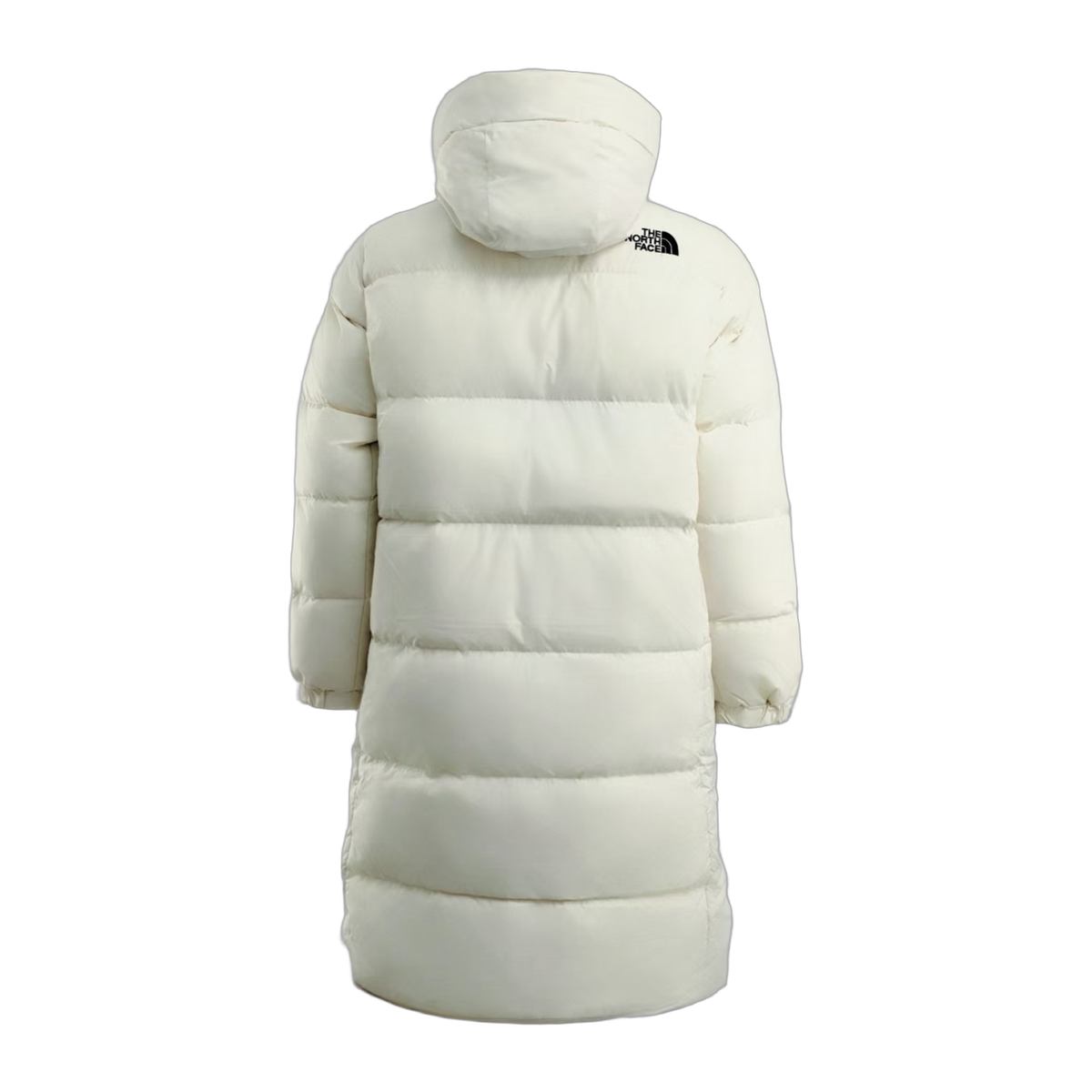 The North Face Color-Block Hooded Long Down Coat - White