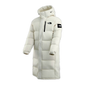 The North Face Color-Block Hooded Long Down Coat - White