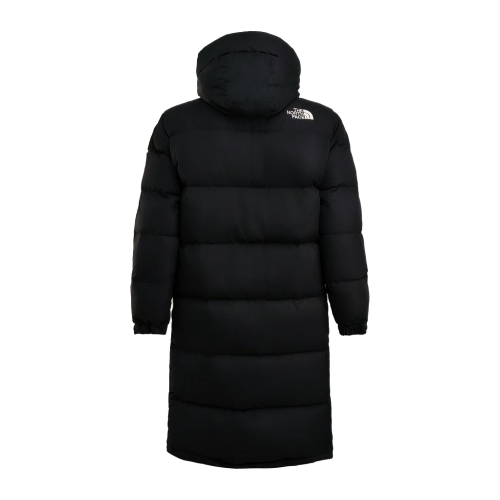 The North Face Color-Block Hooded Long Down Coat - Black