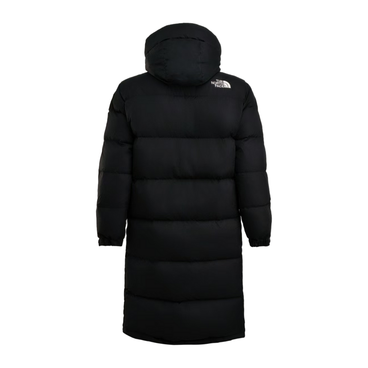 The North Face Color-Block Hooded Long Down Coat - Black